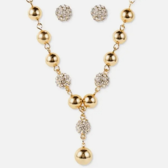 Charter Club Gold Pave and Bead 2 Piece Set - Picture 5 of 7